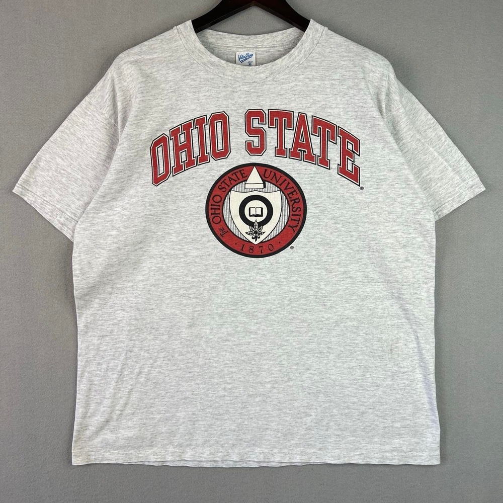 Vintage The Ohio State University Gray Velva Sheen Tee Shirt XL